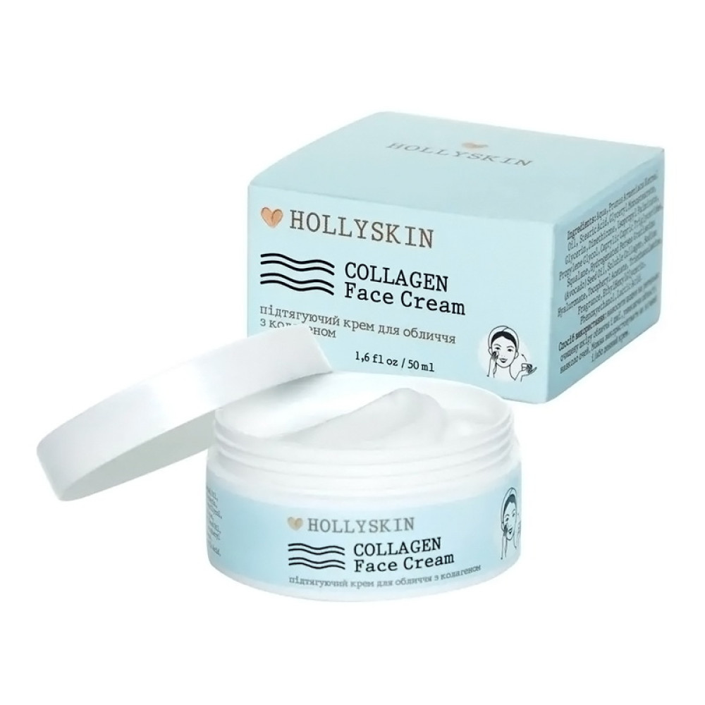 Крем для обличчя Hollyskin Collagen Face Cream підтягуючий з колагеном. 50 мл