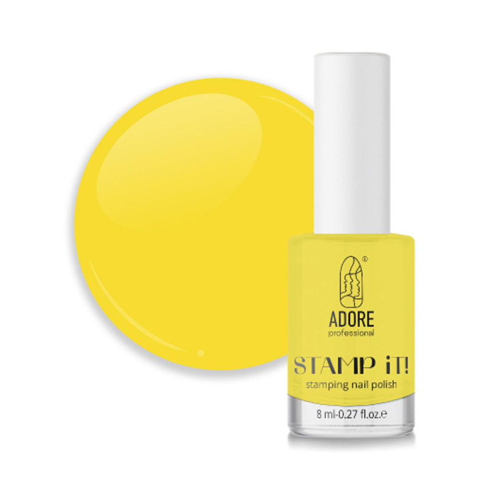 Лак для стемпінгу Adore Professional Stamp It! 06 Lemon жовтий. 8 мл