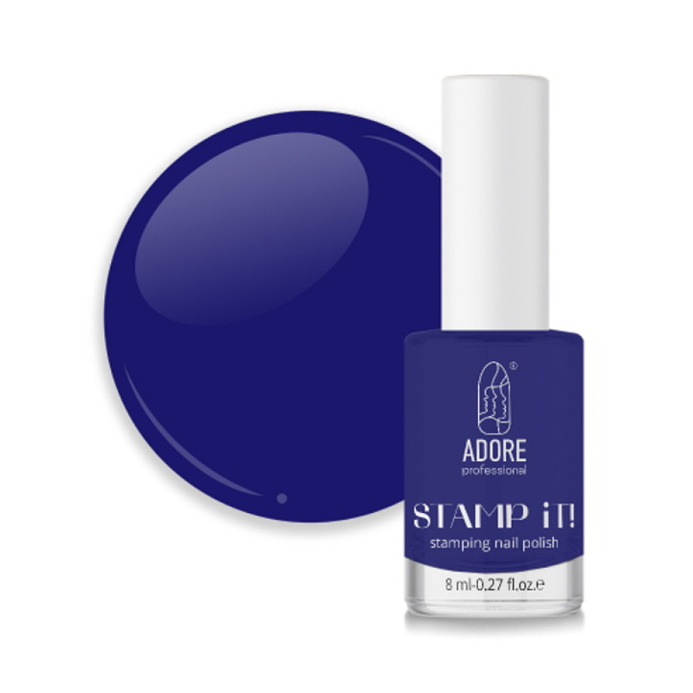 Лак для стемпинга Adore Professional Stamp It! 08 Indigo синий. 8 мл