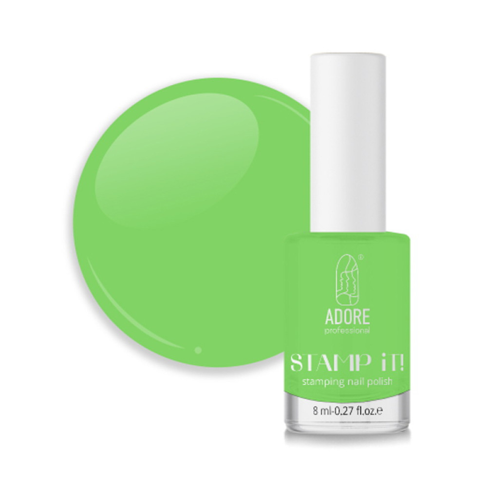Лак для стемпинга Adore Professional Stamp It! 16 Lime салатовый неон. 8 мл