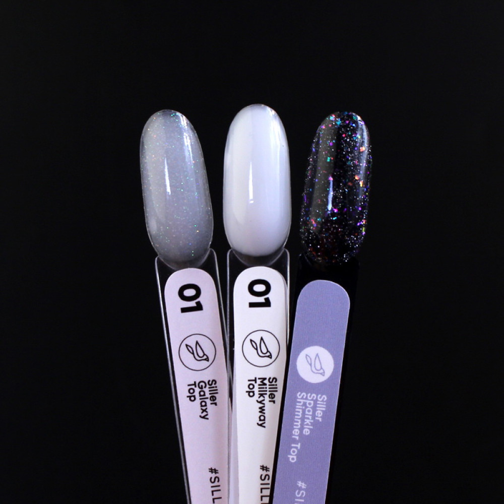 Топ для гель-лаку без липкого шару Siller Professional Top Sparkle Shimmer. 8 мл