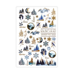 Слайдер-дизайн RichColoR Winter Foil 002 Новорічні краєвиди
