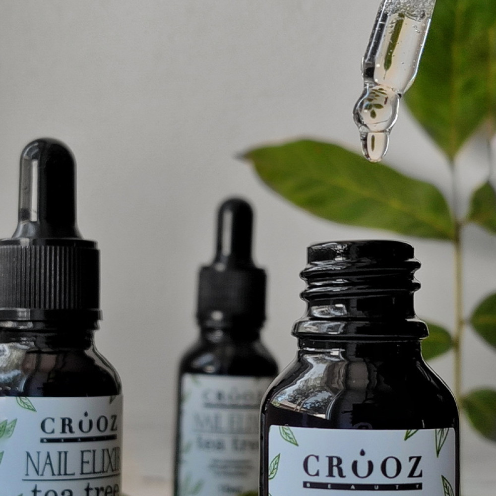 Средство для ногтей и кожи Crooz Nail Elixir Tea Tree для лечения онихолизиса с маслом чайного дерева. 15 мл