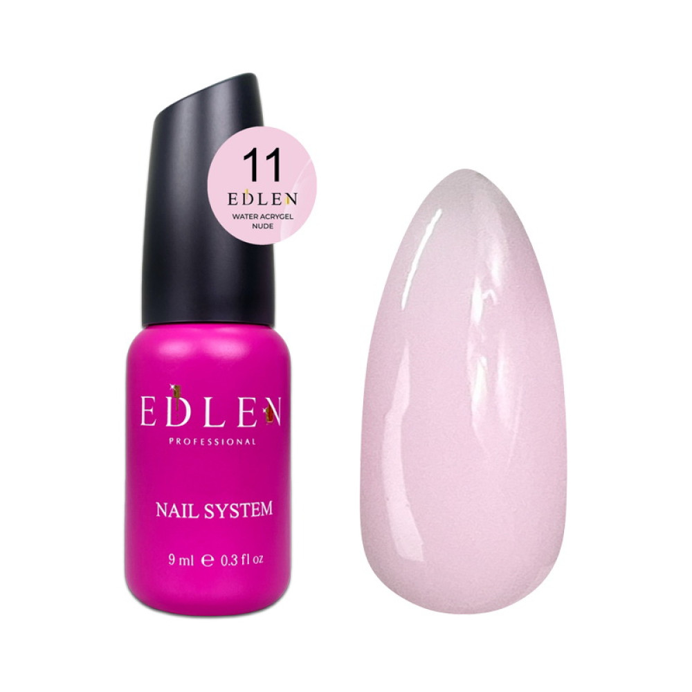 Рідкий гель Edlen Professional Water Acrygel Nude 11. рожевий. 9 мл