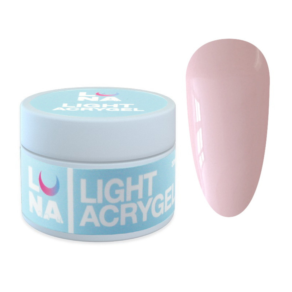 Жидкий гель Luna Light Acrygel 04 для наращивания розово-молочный 30 мл