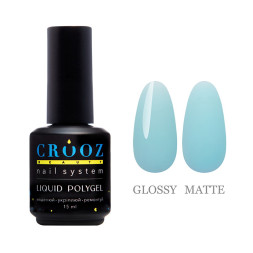Рідкий полігель Crooz Liquid Polygel 10 м’ятний блакитний 15 мл