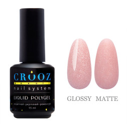 Рідкий полігель Crooz Shimmer Liquid Polygel 03 ніжно-бежевий з шимером 15 мл