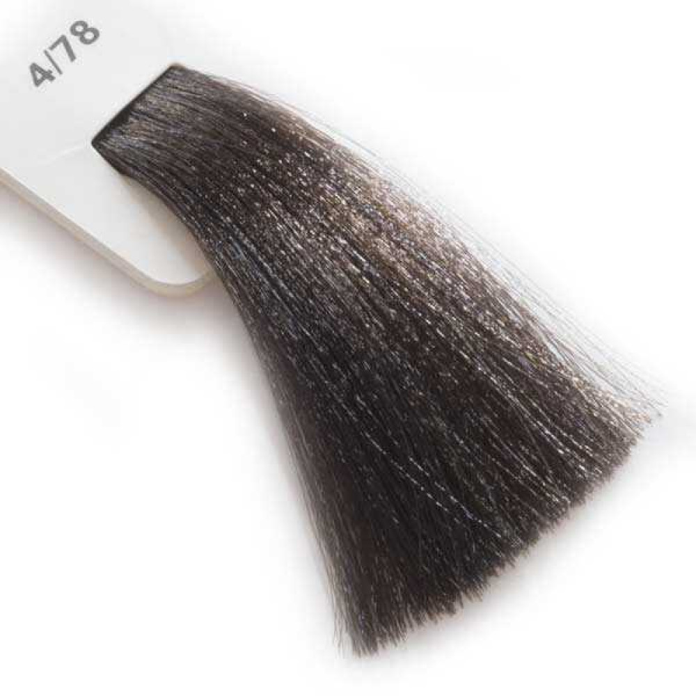 Крем-краска для волос Lisap LK Creamcolor OPC 4/78, шатен мокко, 100 мл
