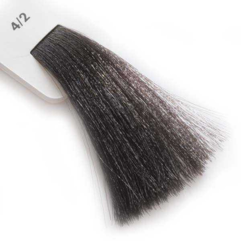 Крем-краска для волос Lisap LK Creamcolor OPC 4/2. шатен пепельный. 100 мл