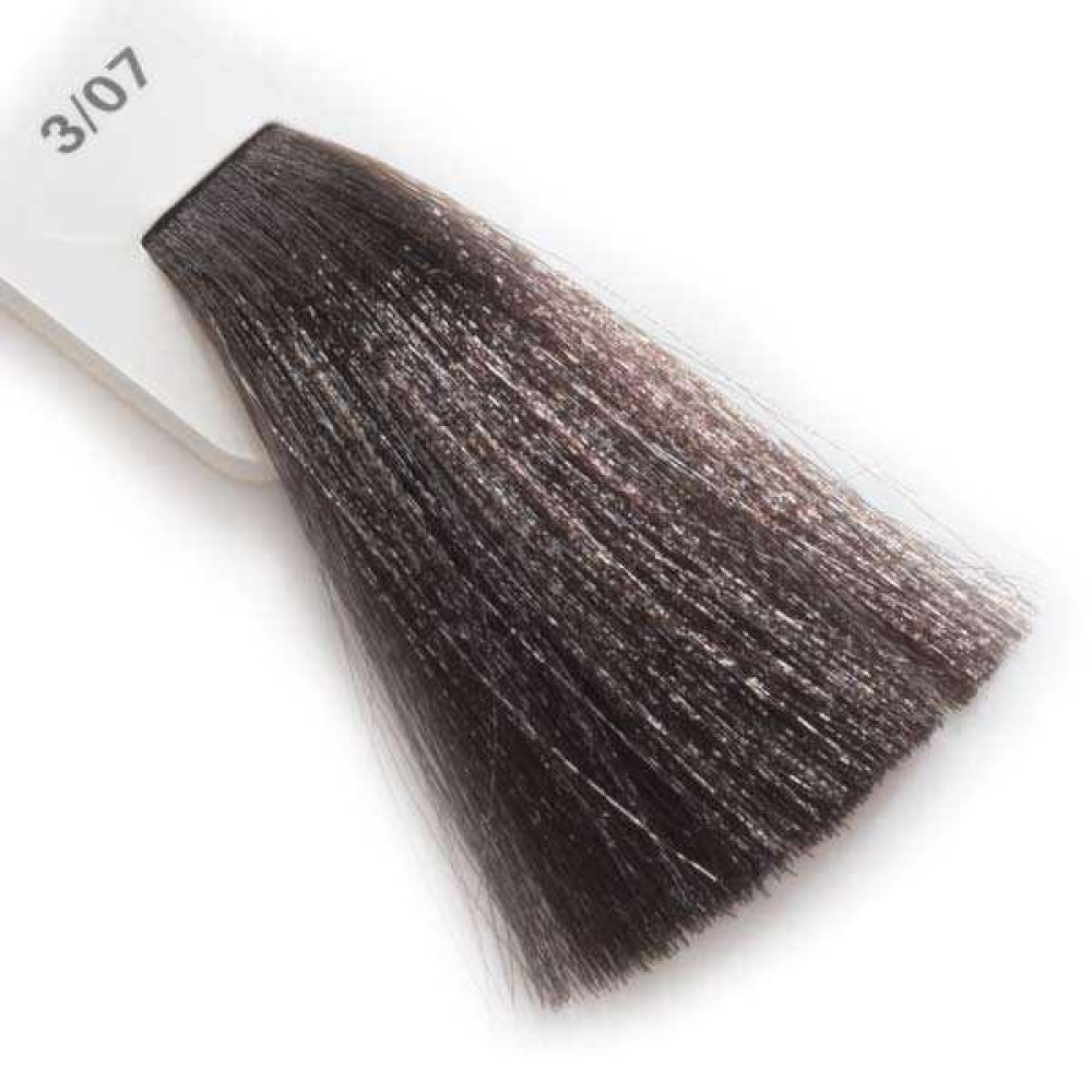Крем-краска для волос Lisap LK Creamcolor OPC 3/07, темный шатен натуральный бежевый, 100 мл