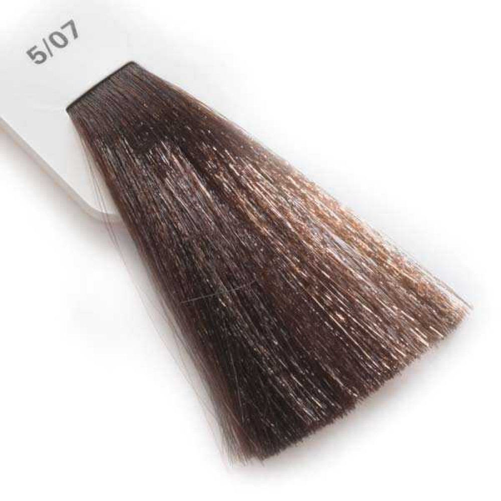 Крем-краска для волос Lisap LK Creamcolor OPC 5/07, светлый шатен натуральный бежевый, 100 мл