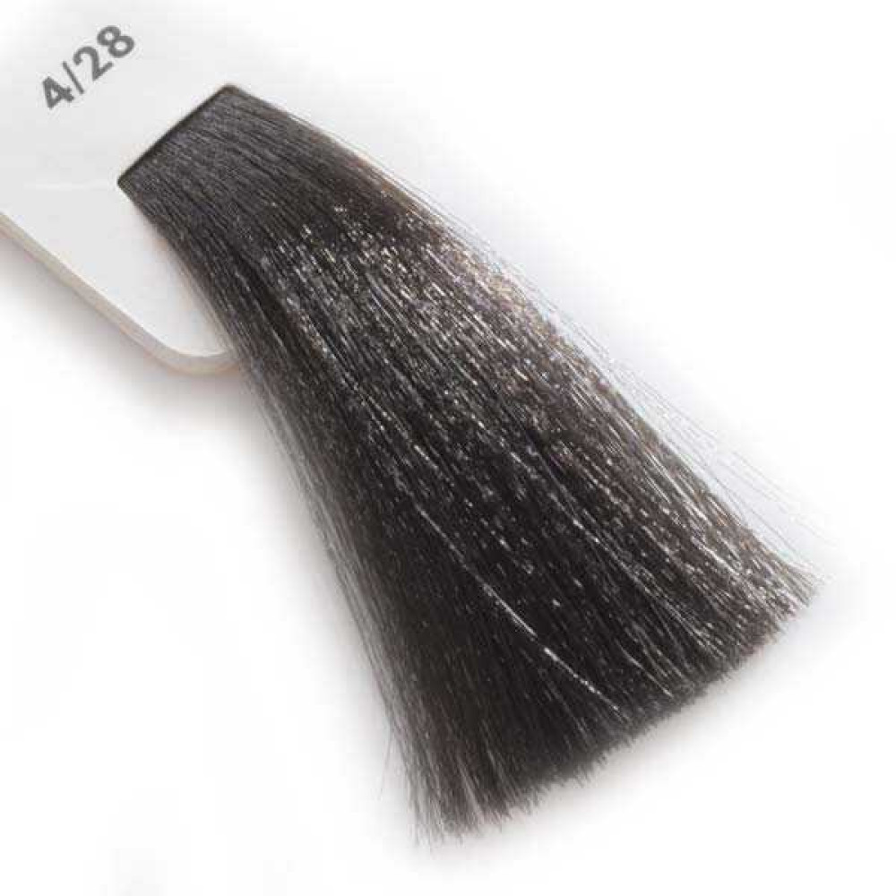 Крем-краска для волос Lisap LK Creamcolor OPC 4/28, шатен жемчужно-пепельный, 100 мл