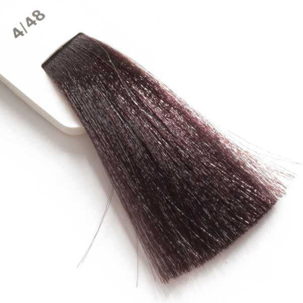 Крем-краска для волос Lisap LK Creamcolor OPC 4/48, шатен махагоново-фиолетовый, 100 мл