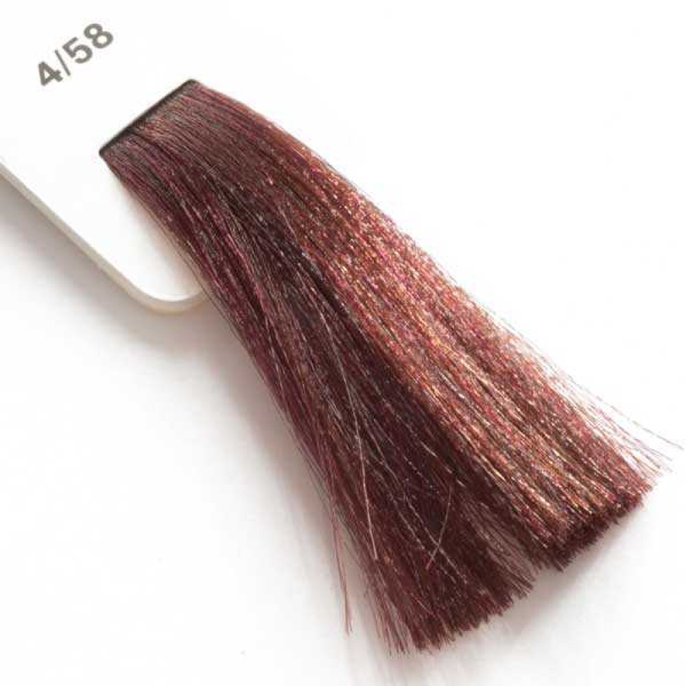 Крем-краска для волос Lisap LK Creamcolor OPC 4/58, шатен красно-фиолетовый, 100 мл