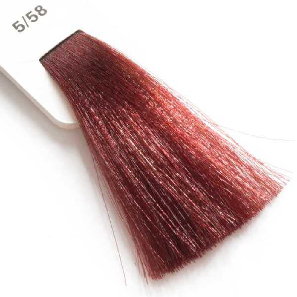 Крем-краска для волос Lisap LK Creamcolor OPC 5/58. светлый шатен красно-фиолетовый. 100 мл