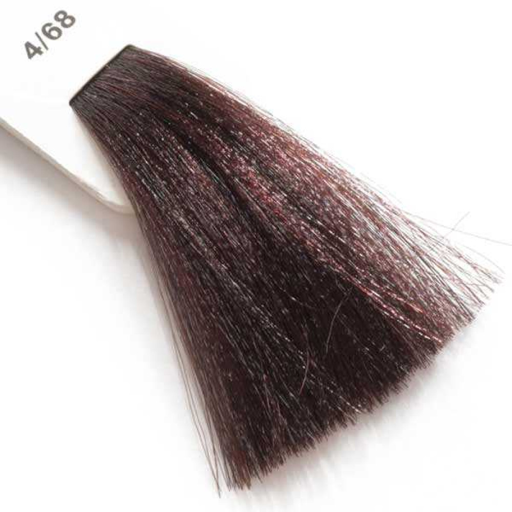 Крем-краска для волос Lisap LK Creamcolor OPC 4/68, шатен медно-фиолетовый, 100 мл