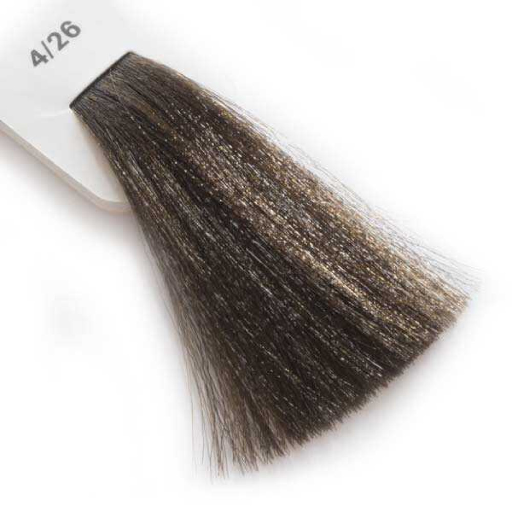 Крем-краска для волос Lisap LK Creamcolor OPC 4/26, шатен пепельно-медный, 100 мл