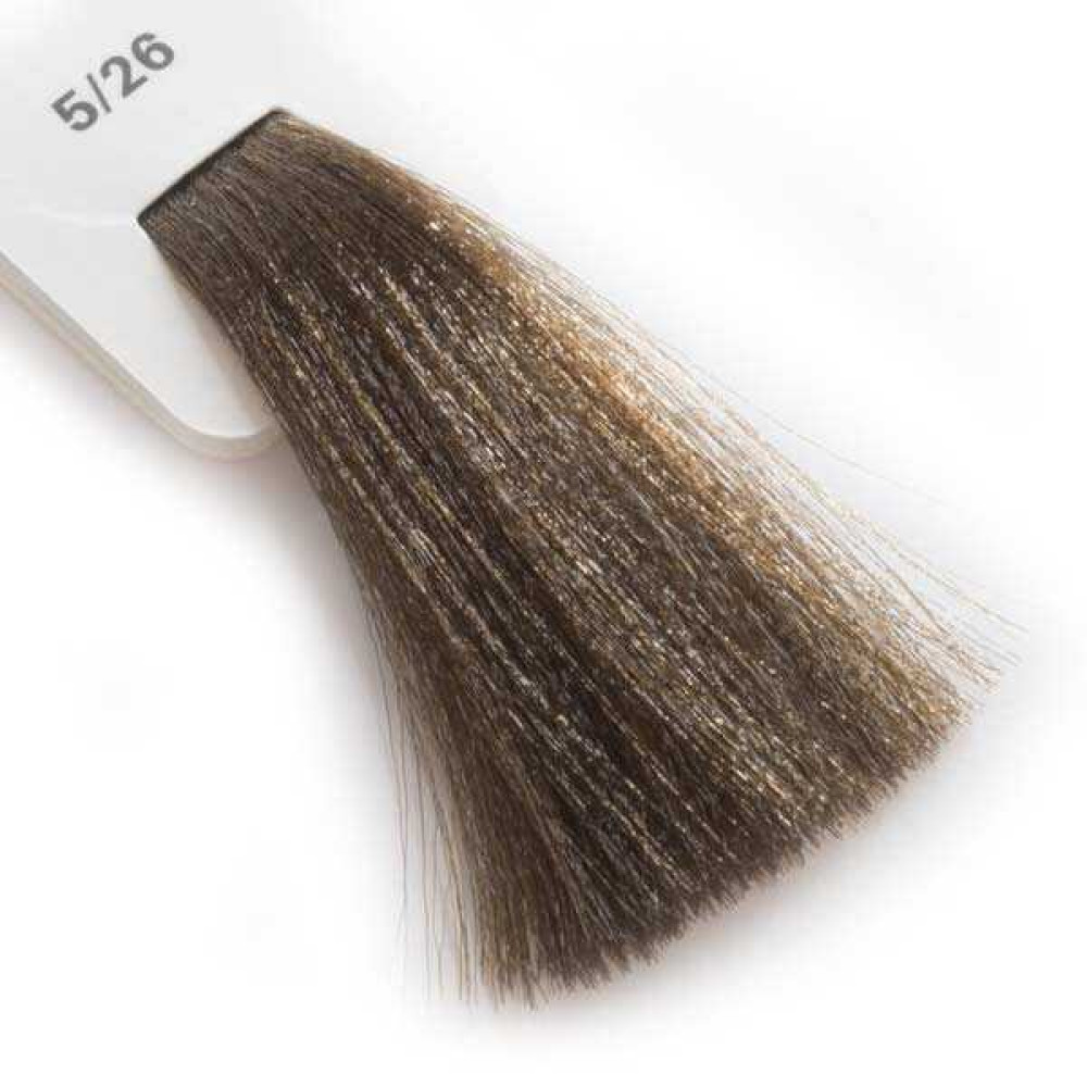 Крем-краска для волос Lisap LK Creamcolor OPC 5/26. светлый шатен пепельно-медный. 100 мл