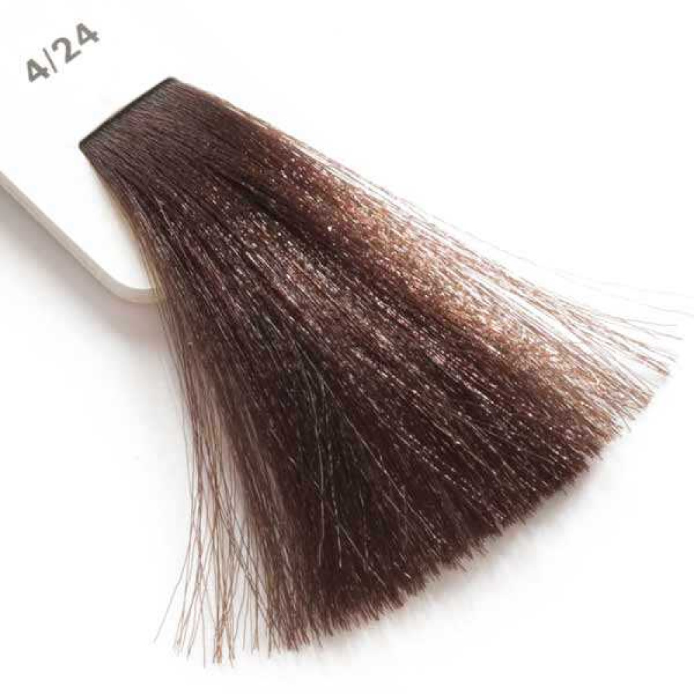 Крем-краска для волос Lisap LK Creamcolor OPC 4/24, шатен пепельно-махагоновый, 100 мл