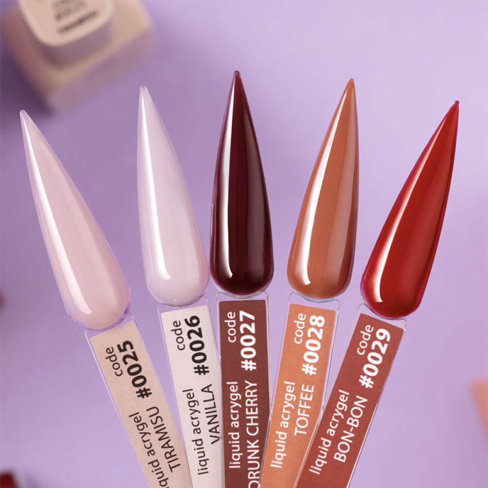 Жидкий гель DNKa Liquid Acrygel 0025 Tiramisu для укрепления ногтей. розовый крем 12 мл