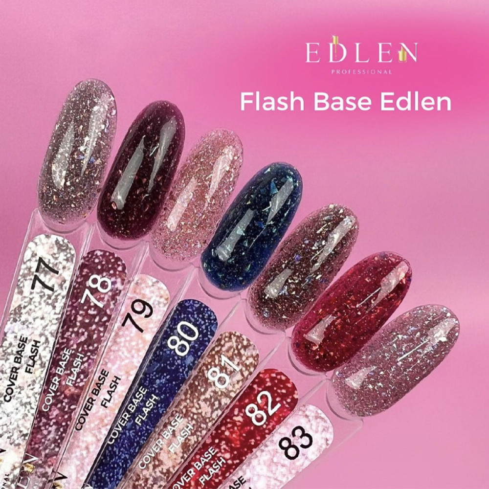 База Edlen Professional Base Flash 79. рожевий. світловідбиваюча. 9 мл
