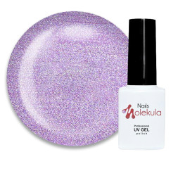 Гель-лак Nails Molekula Holographic 555 сиреневый с голографическими шиммерами. 6 мл