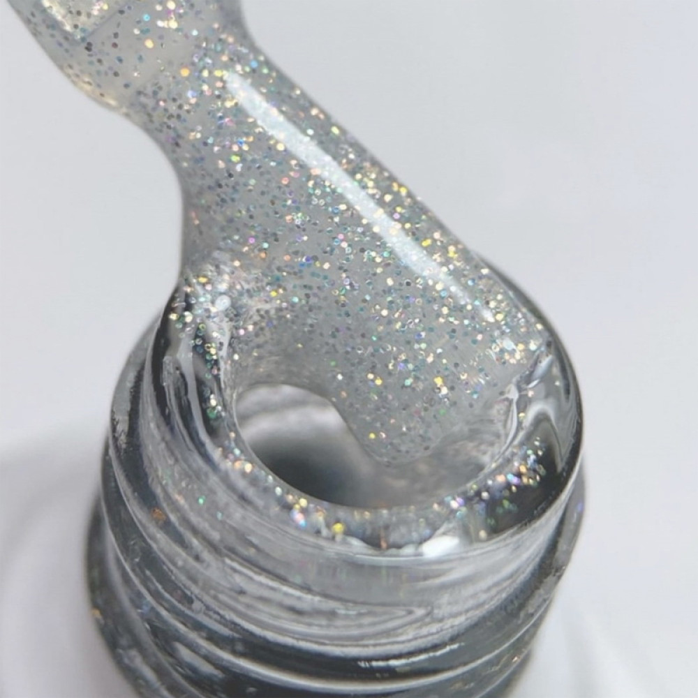 Гель-лак Nails Molekula Insta I02 серебро со сверкающими шиммерами. 6 мл