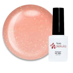 Гель-лак Nails Molekula Insta I03 персиковый со сверкающими шиммерами. 6 мл