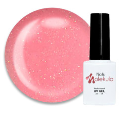 Гель-лак Nails Molekula Insta I04 розовый со сверкающими шиммерами. 6 мл