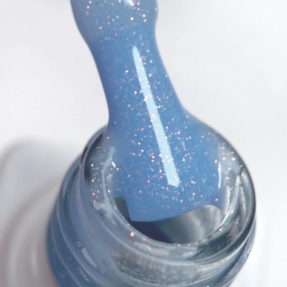 Гель-лак Nails Molekula Insta I07 голубой со сверкающими шиммерами. 6 мл
