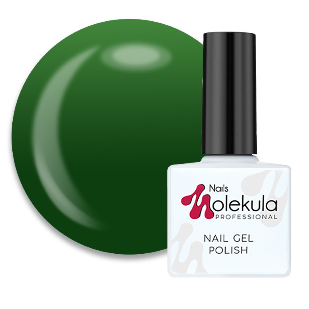 Гель-лак Nails Molekula 068 витражный зеленый. 11 мл