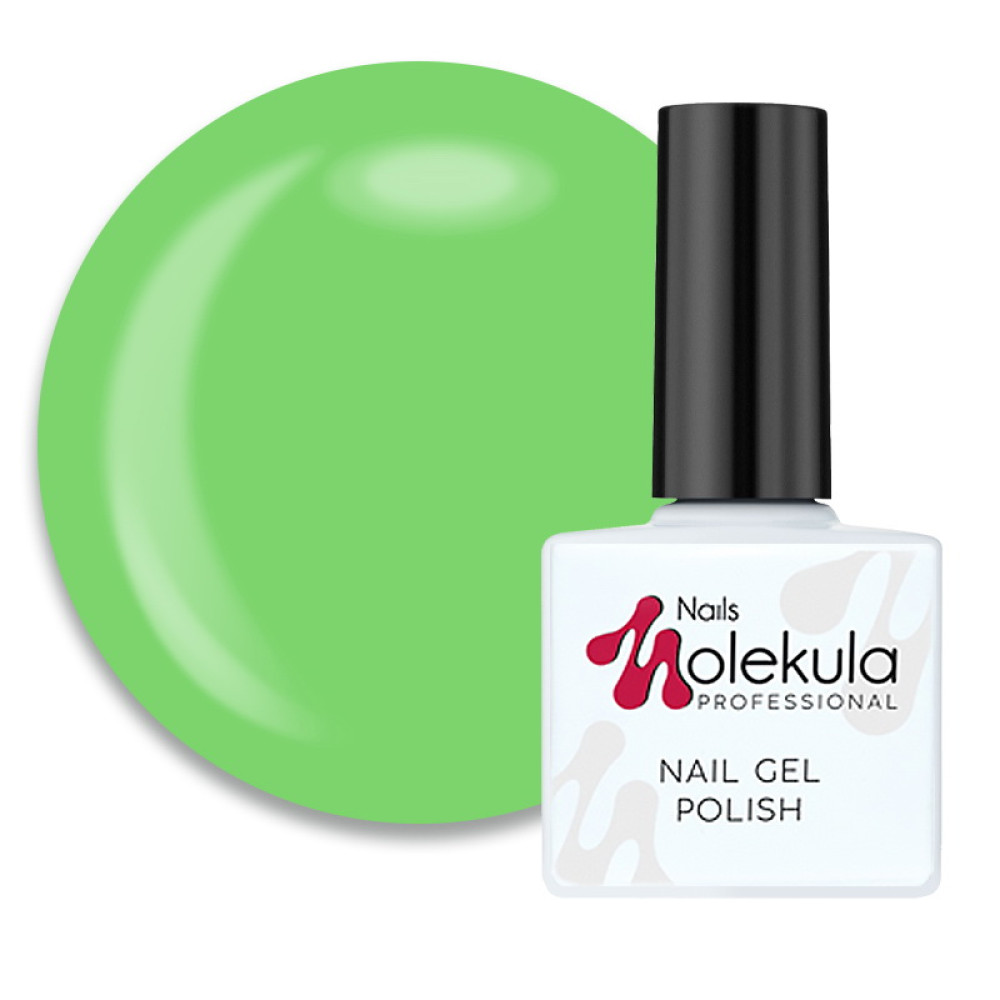 Гель-лак Nails Molekula Disco D07 XS Las Vegas травянисто-зеленый, люминесцентный, 11 мл