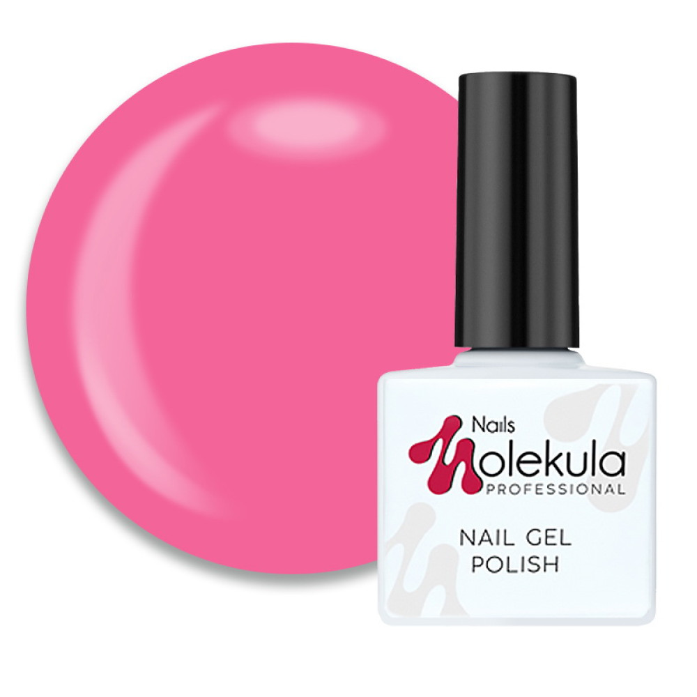 Гель-лак Nails Molekula Disco D08 Bassiani розовый, люминесцентный, 11 мл