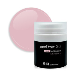 Гель будівельний камуфлюючий Adore Professional One Drop Gel 02 Ballerina Pink. світло-рожевий. з вакуумною помпою. 30 г