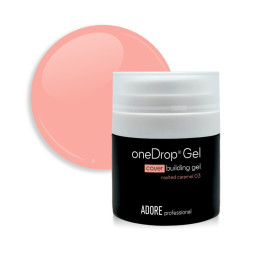 Гель будівельний камуфлюючий Adore Professional One Drop Gel 03 Melted Caramel. натуральний рожевий. з вакуумною помпою. 30 г