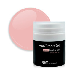 Гель будівельний камуфлюючий Adore Professional One Drop Gel 04 Muted Rose. світлий нюд. з вакуумною помпою. 30 г