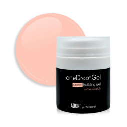Гель будівельний камуфлюючий Adore Professional One Drop Gel 05 Soft Almond. молочно-персиковий. з вакуумною помпою. 30 г
