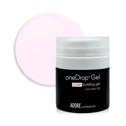 Гель будівельний камуфлюючий Adore Professional One Drop Gel 06 Rose Water. молочно-рожевий. з вакуумною помпою. 30 г