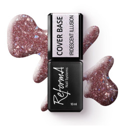 База камуфлирующая ReformA Cover Base Lustrous Nigh 942239 Iridescent Illusion светоотражающая с блестками и слюдой розово-коричне
