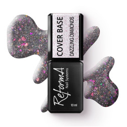 База камуфлирующая ReformA Cover Base Lustrous Night 942250 Dazzling Diamonds светоотражающая с блестками и слюдой светлый серый 1