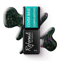 База камуфлирующая ReformA Cover Base Lustrous Night 942248 Gleaming Gemstons светоотражающая с блестками и слюдой темно-зеленый 1