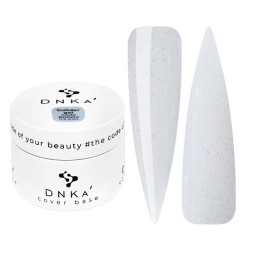 Гель для моделирования DNKa Builder Gel 0009 Ice Kiss молочный с шиммером 30 мл