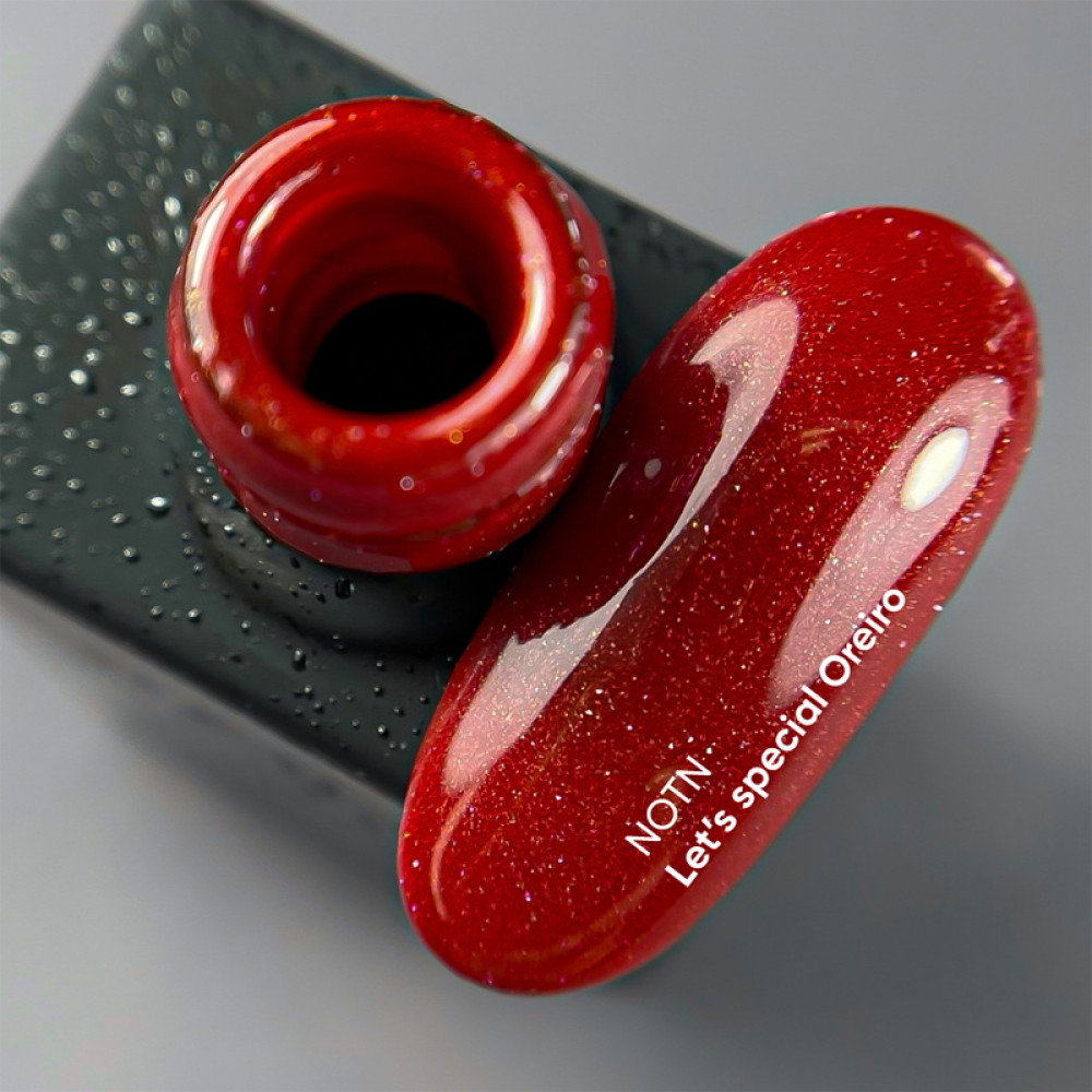 Гель-лак Nails Of The Night Lets Special Red Collection Oreiro светло-красный с шиммером. светоотражающий. 10 мл