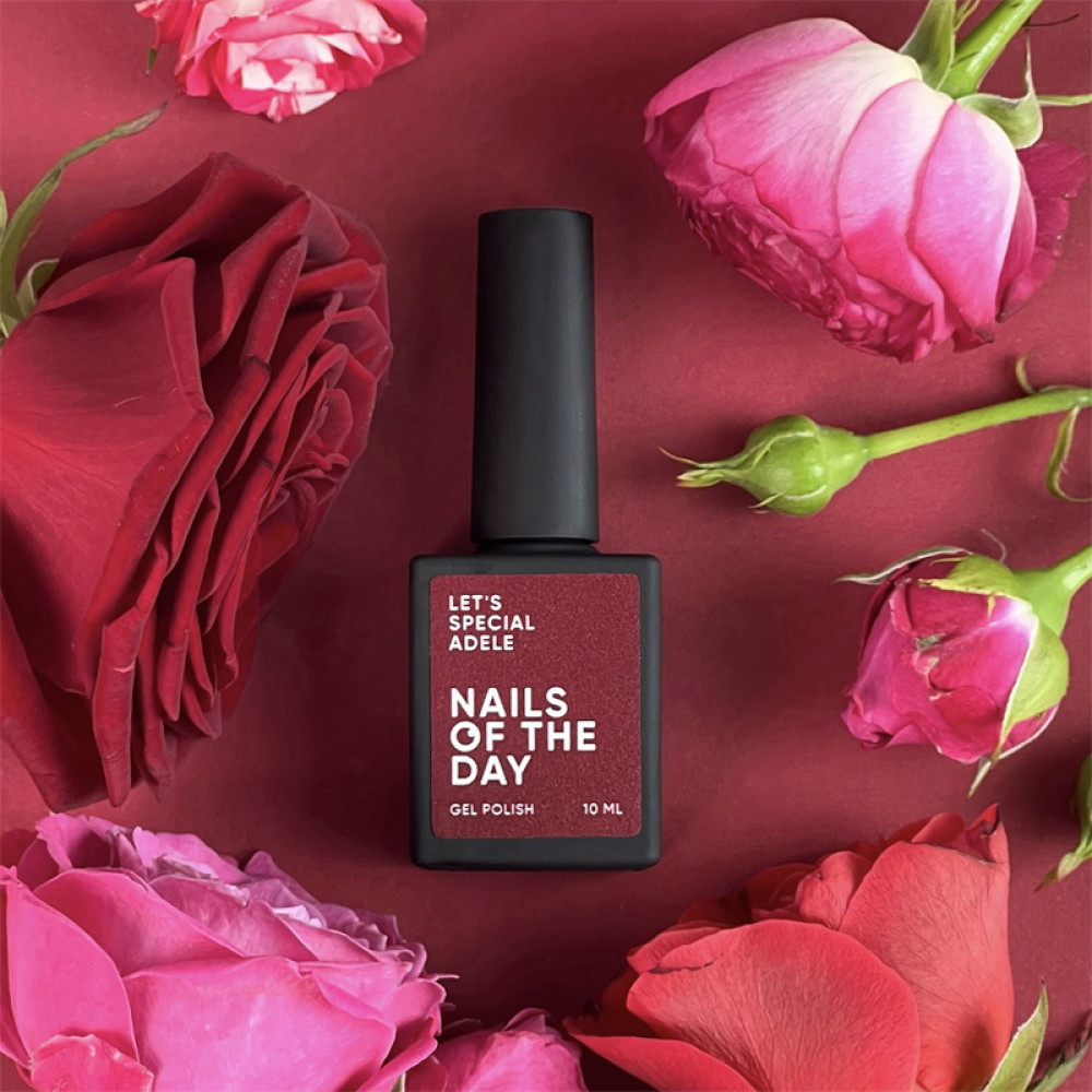Гель-лак Nails Of The Day Lets Special Red Collection Adele красный с шиммером. 10 мл