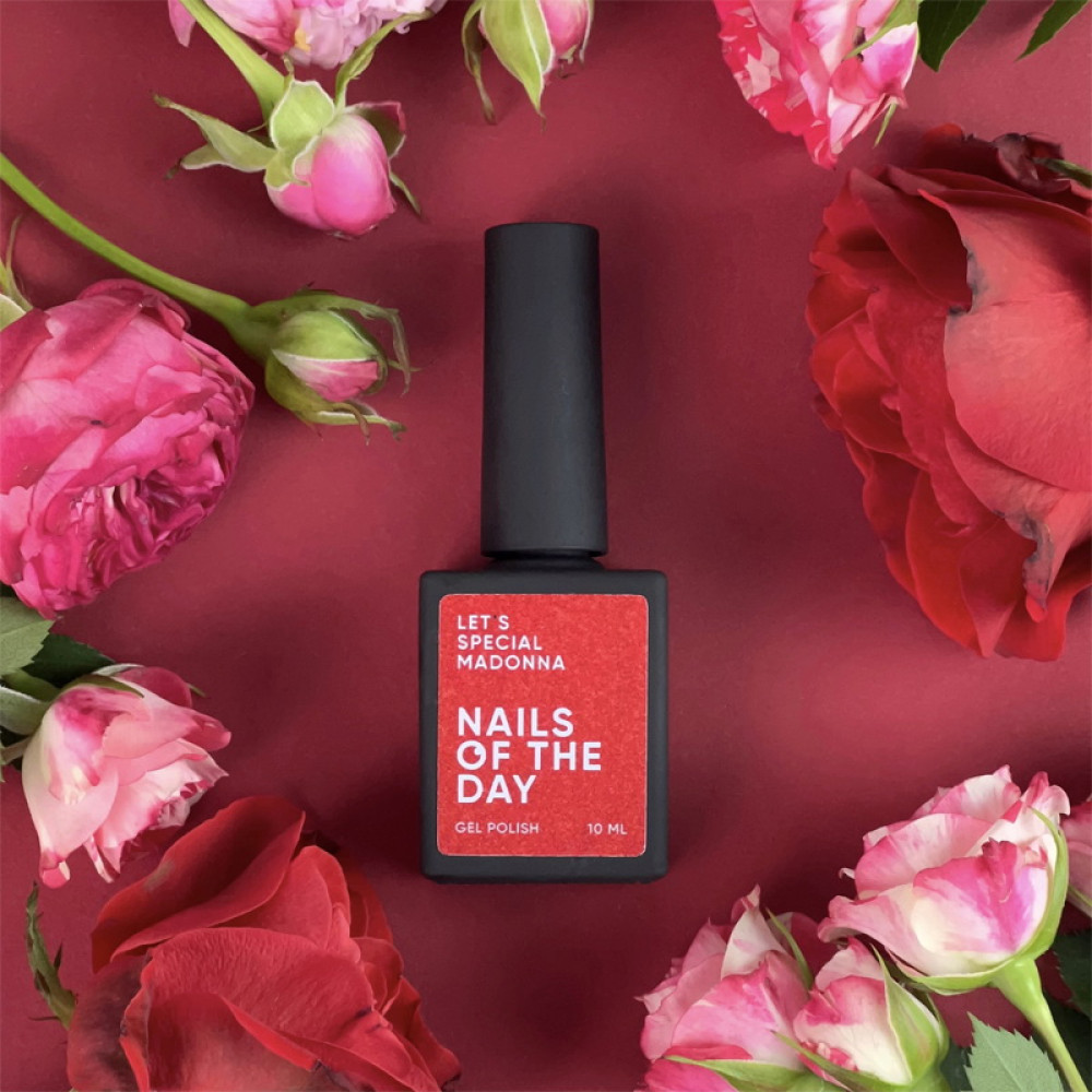 Гель-лак Nails Of The Day Lets Special Red Collection Madonna червоний з блискітками. 10 мл