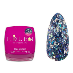 Гель-лак Edlen Professional Disco Glitter 02. срібло з блискітками. 5 мл