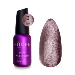 Гель-лак Edlen Professional Sparkle Cat 02. светлый розово-сиреневый. светоотражающий. плотный. 9 мл