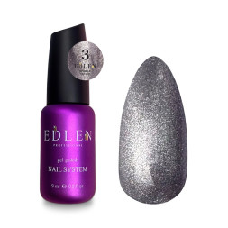 Гель-лак Edlen Professional Sparkle Cat 03. мягкий серебристый. светоотражающий. плотный. 9 мл