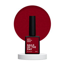 Гель-лак Nails Of The Day Lets Special Red Collection Adele красный с шиммером. 10 мл