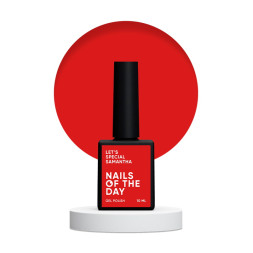 Гель-лак Nails Of The Day Lets Special Red Collection Samantha багровый. 10 мл